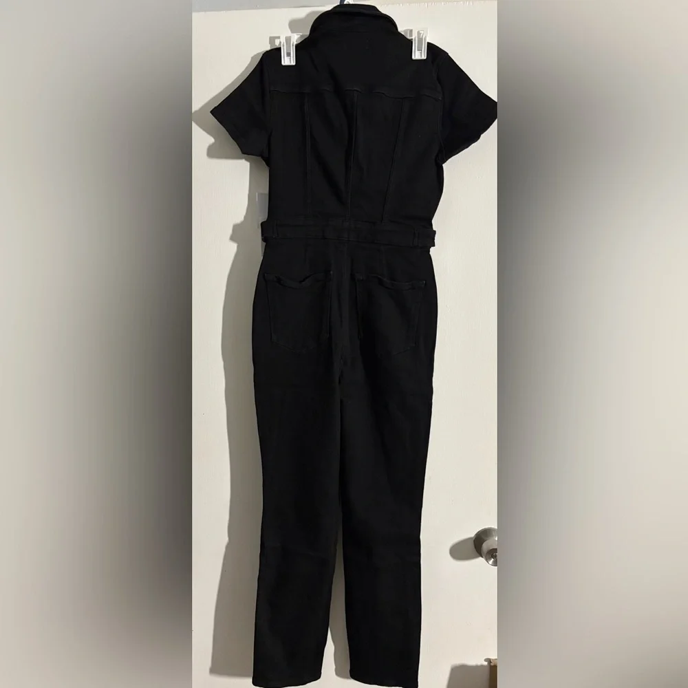 Good American “Fit for Success” Black Short-Sleeve Jumpsuit - Picture 10 of 13